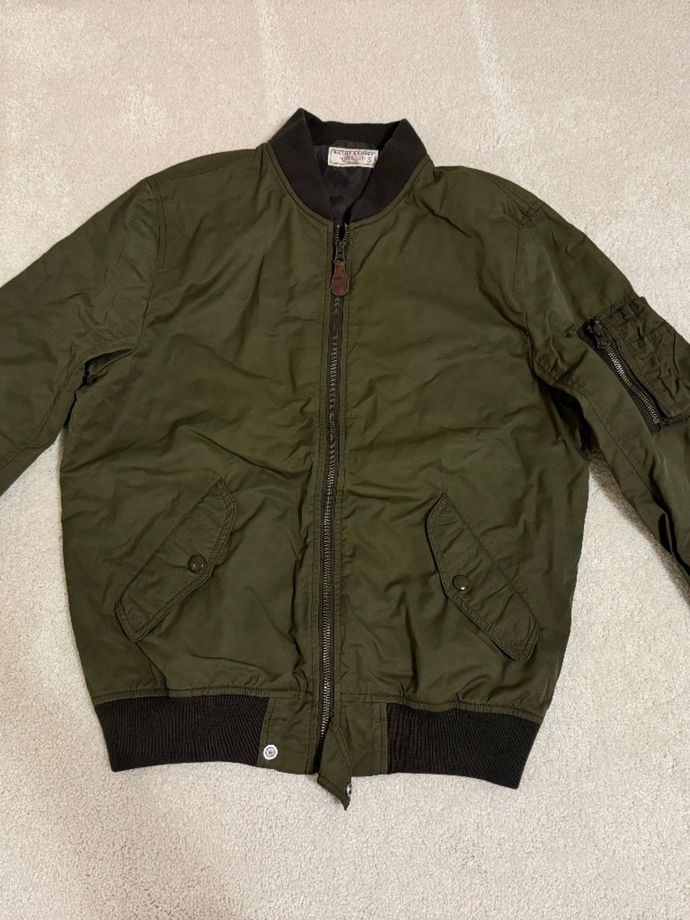 Jcrew olive Bomber Jacket mens